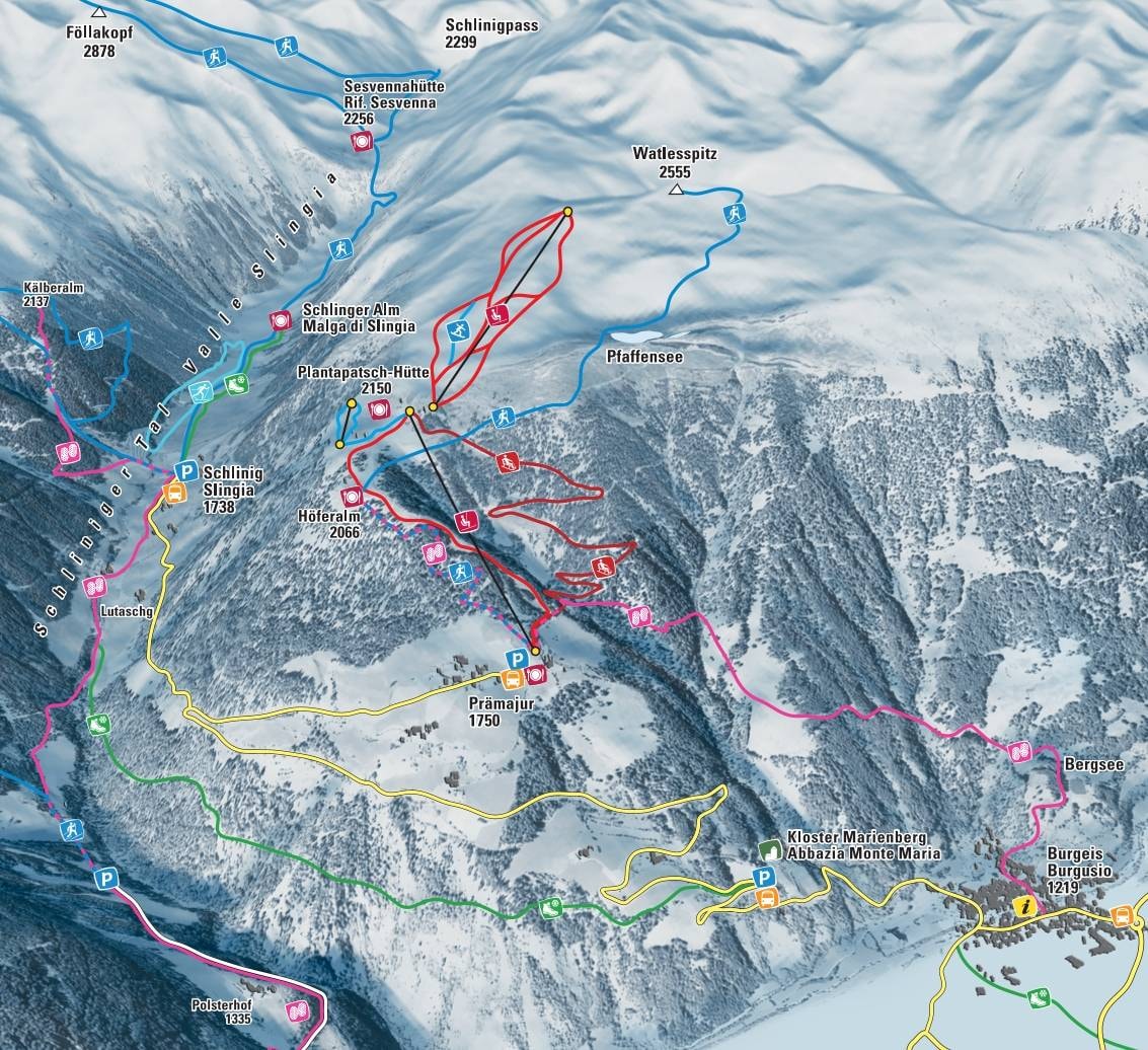 Watles – Malles Venosta (Mals) trail map