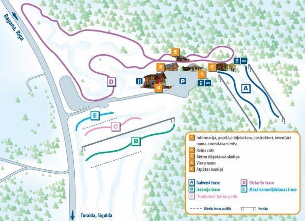Reiņa trase – Kalnzaki trail map