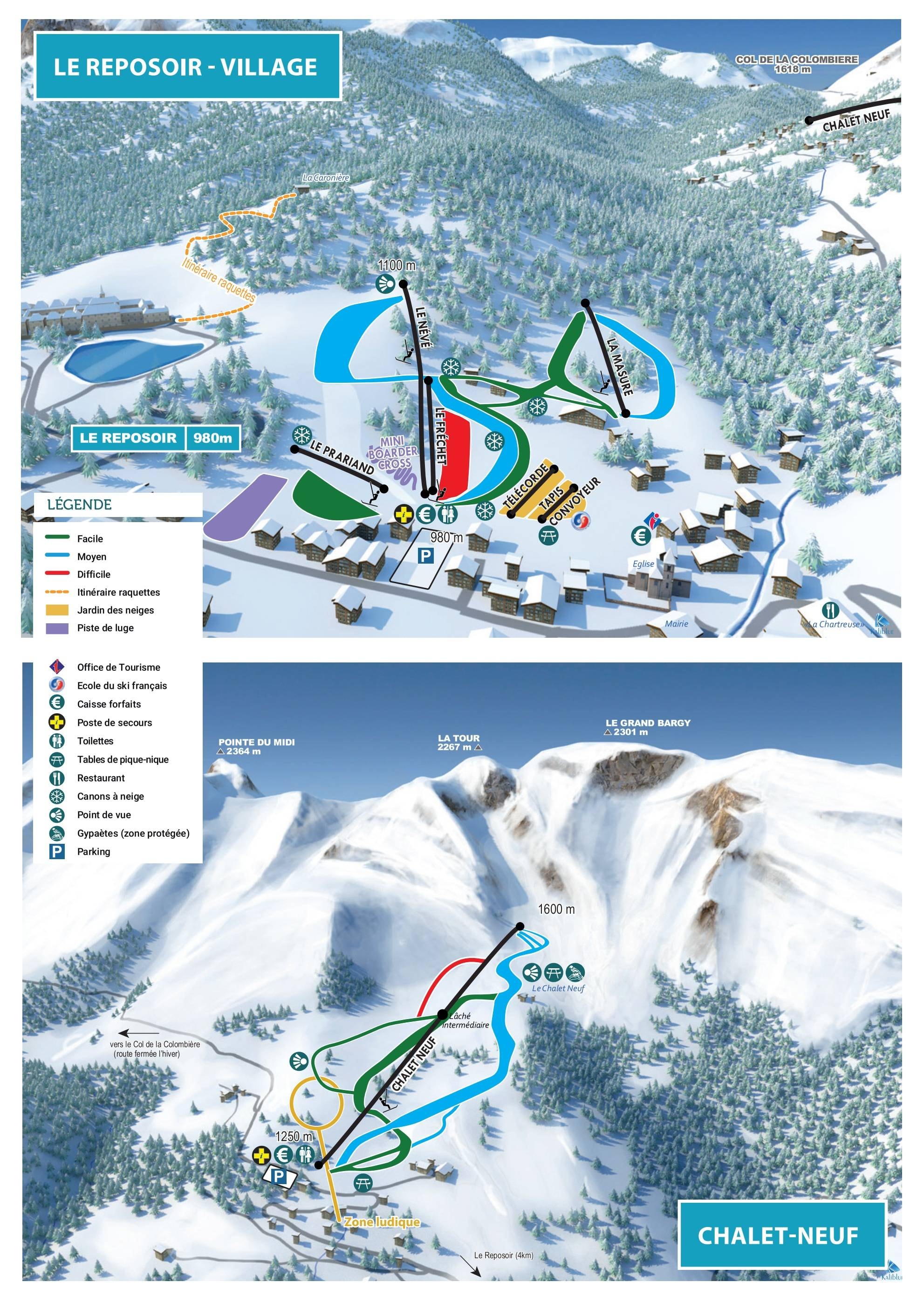 Le Reposoir – Village trail map