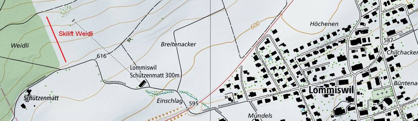 Lommiswil – Weidli trail map