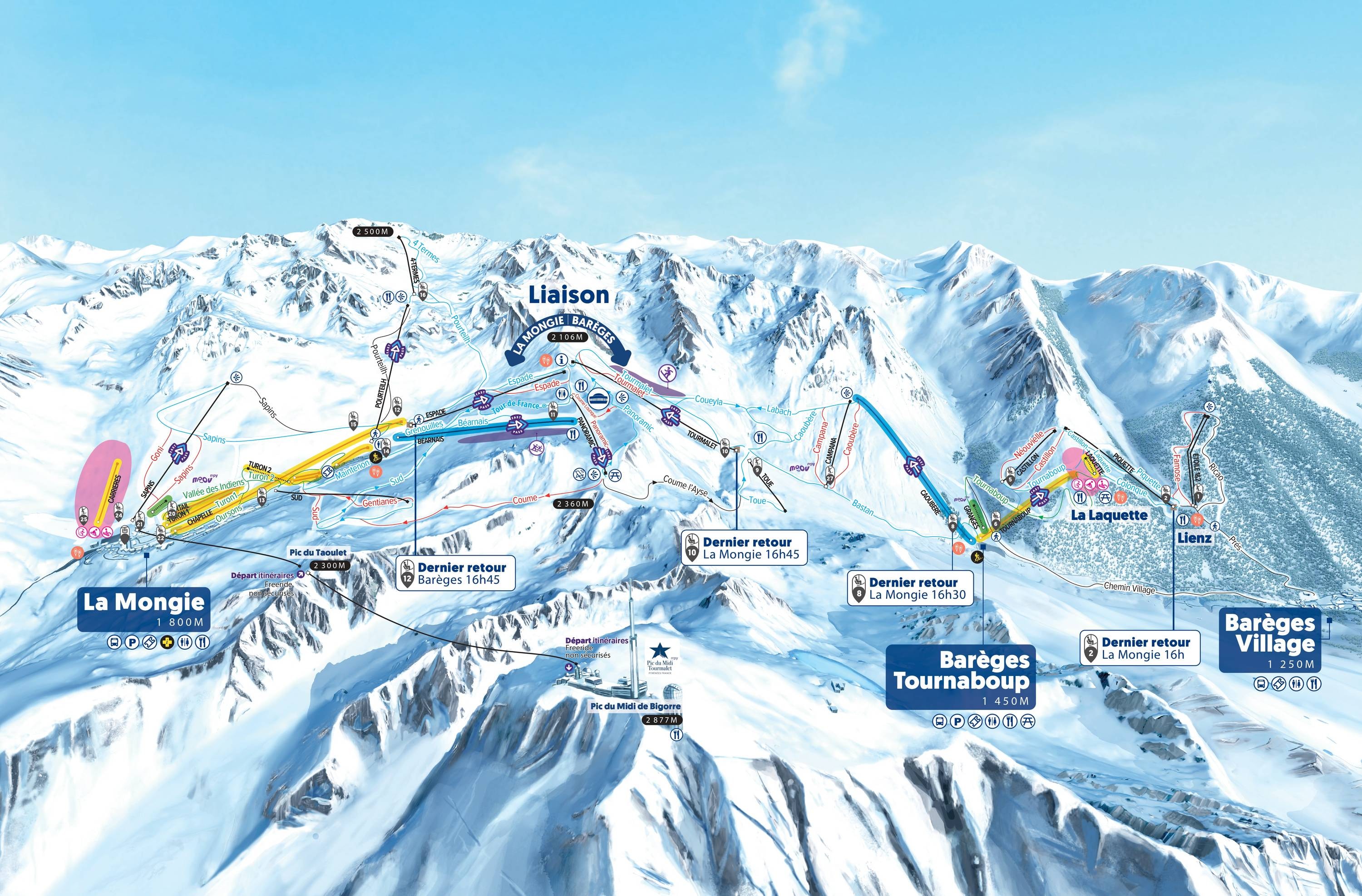 Grand Tourmalet/Pic du Midi – La Mongie/Barèges trail map