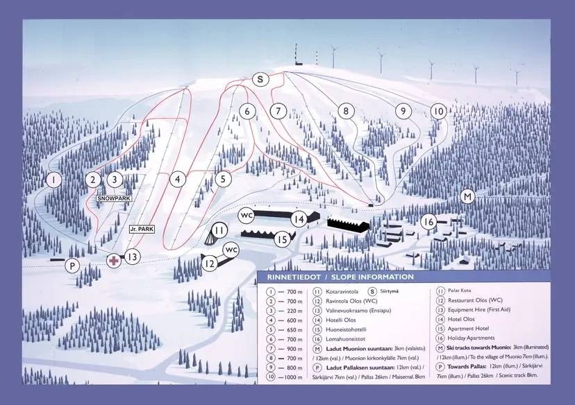 Olos trail map