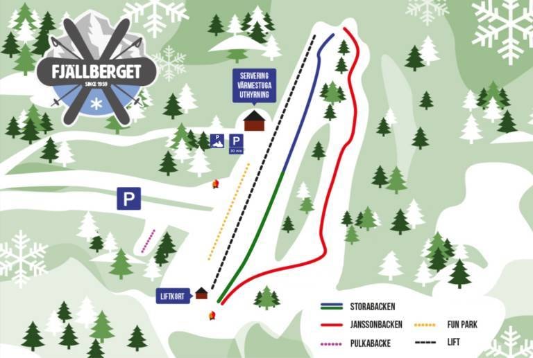 Fjällberget trail map
