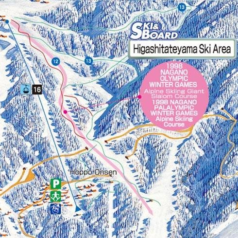 Higashitateyama trail map