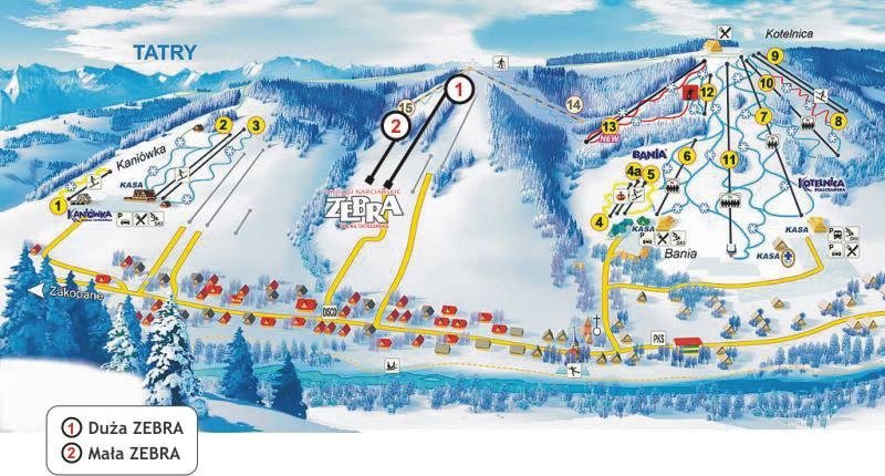 Zebra – Białka Tatrzańska trail map