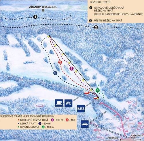 Nezdice na Šumavě trail map
