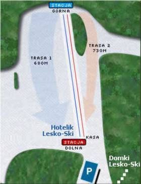 Lesko-Ski – Weremień trail map