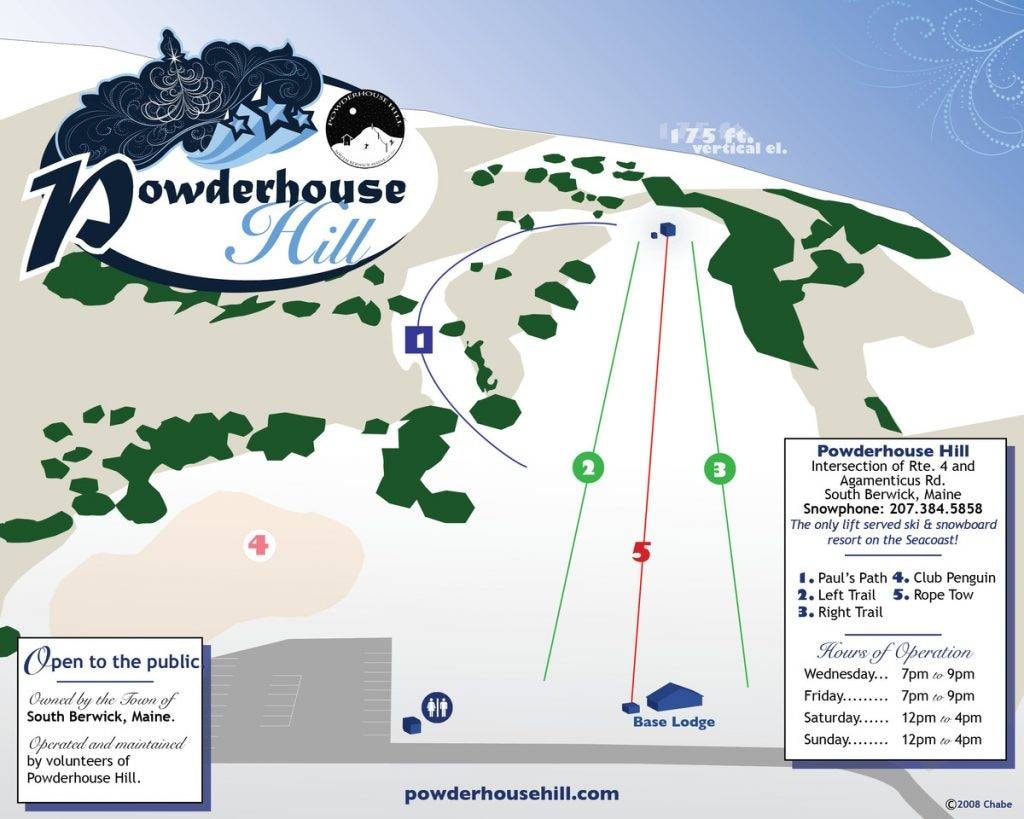 Powderhouse Hill – South Berwick trail map
