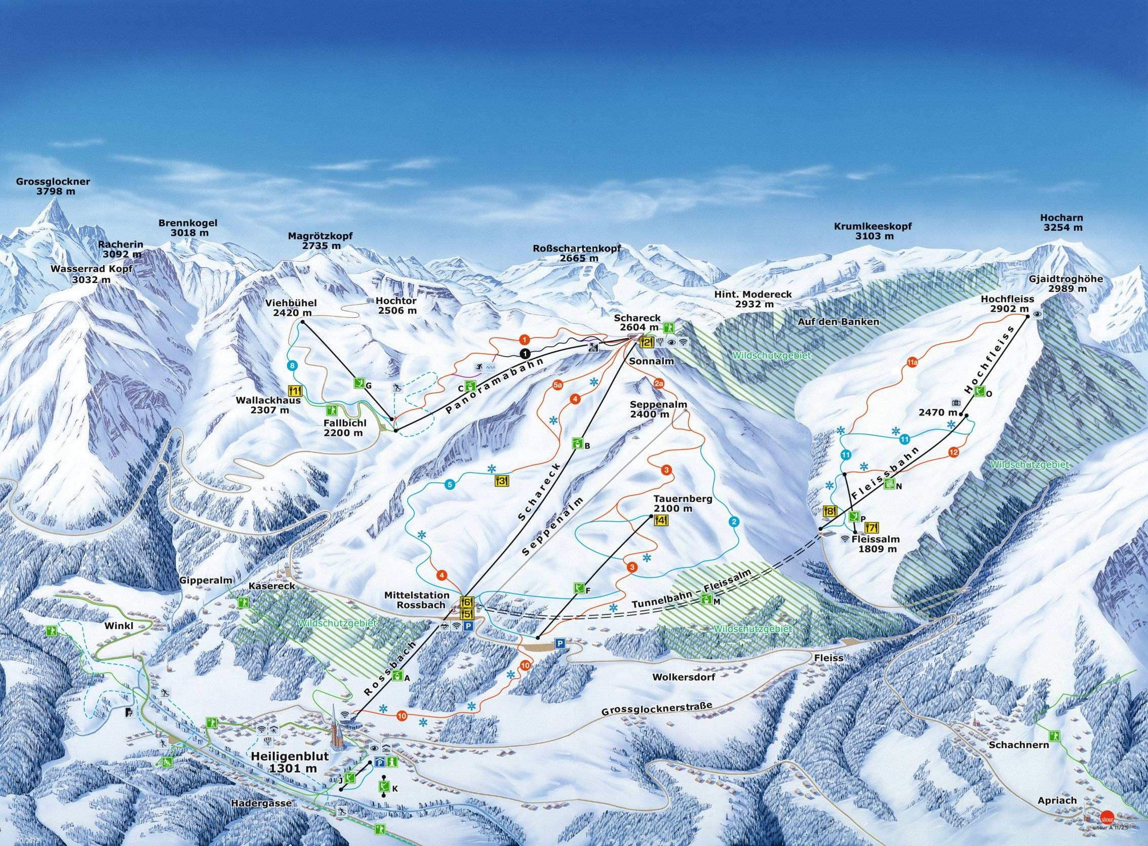 Grossglockner Heiligenblut trail map