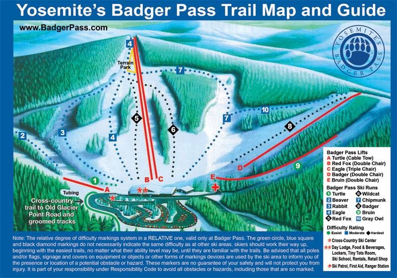 Badger Pass trail map