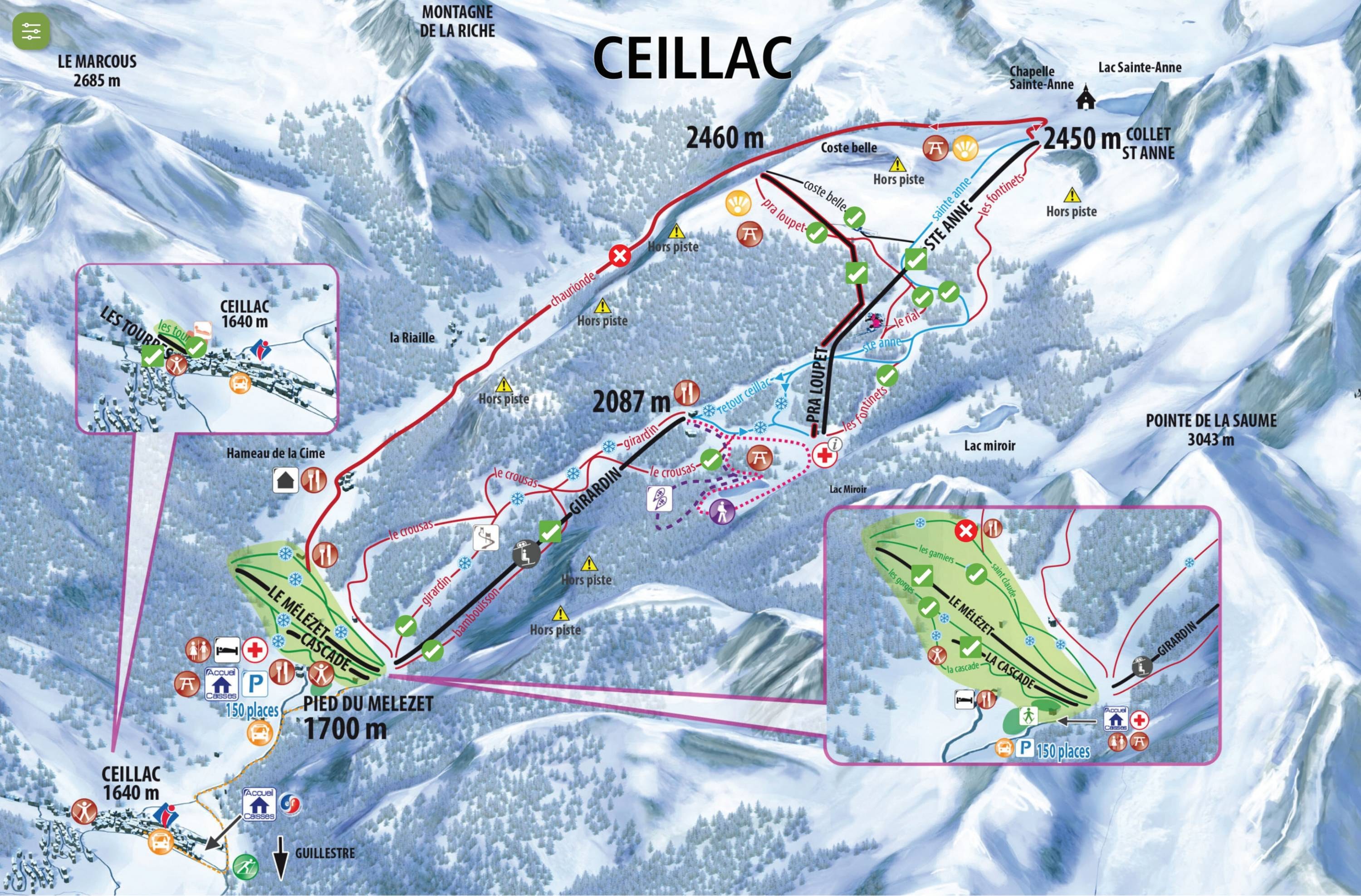Ceillac en Queyras trail map