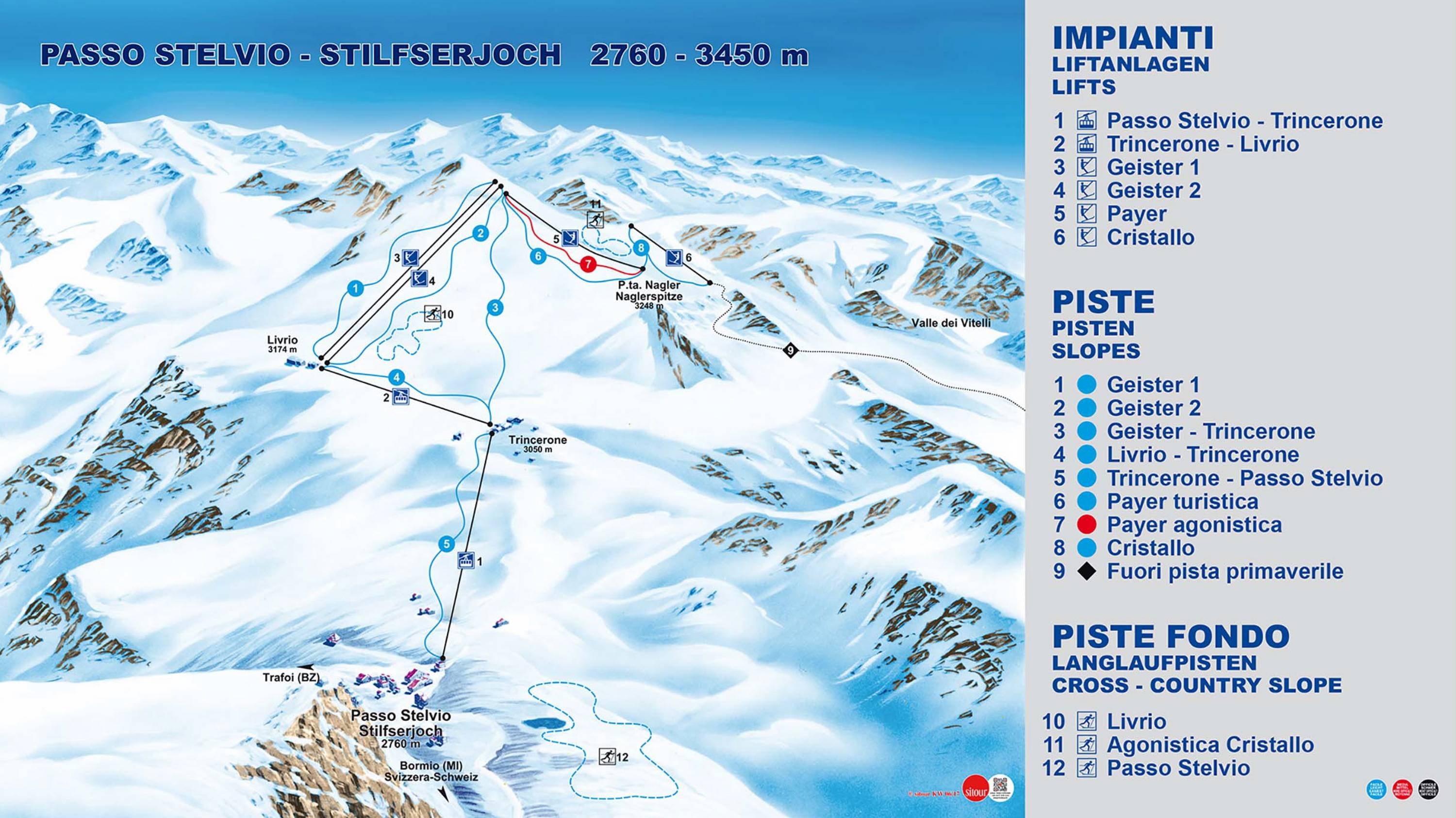 Passo dello Stelvio (Stelvio Pass) trail map