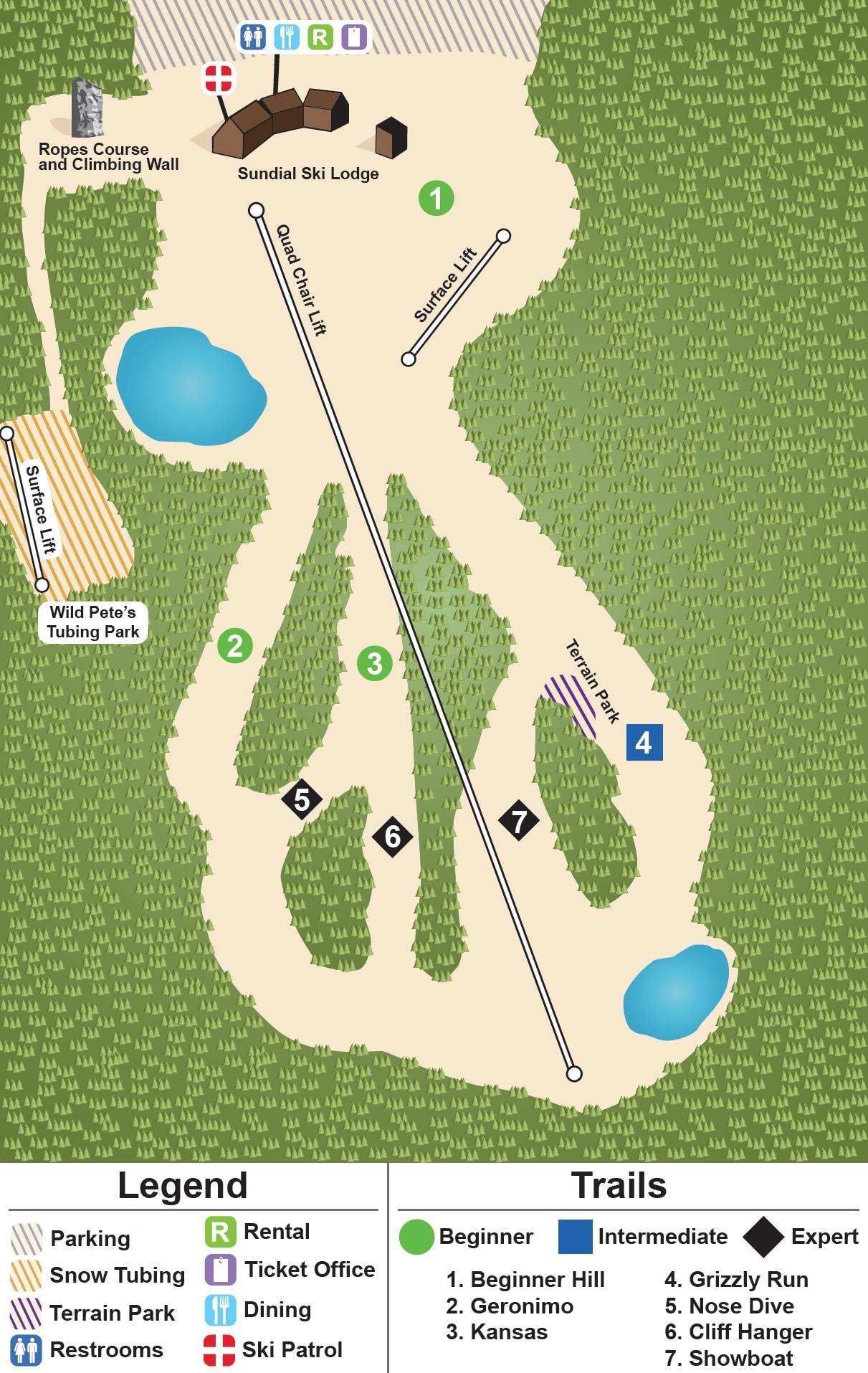 Mystic Mountain – Farmington trail map