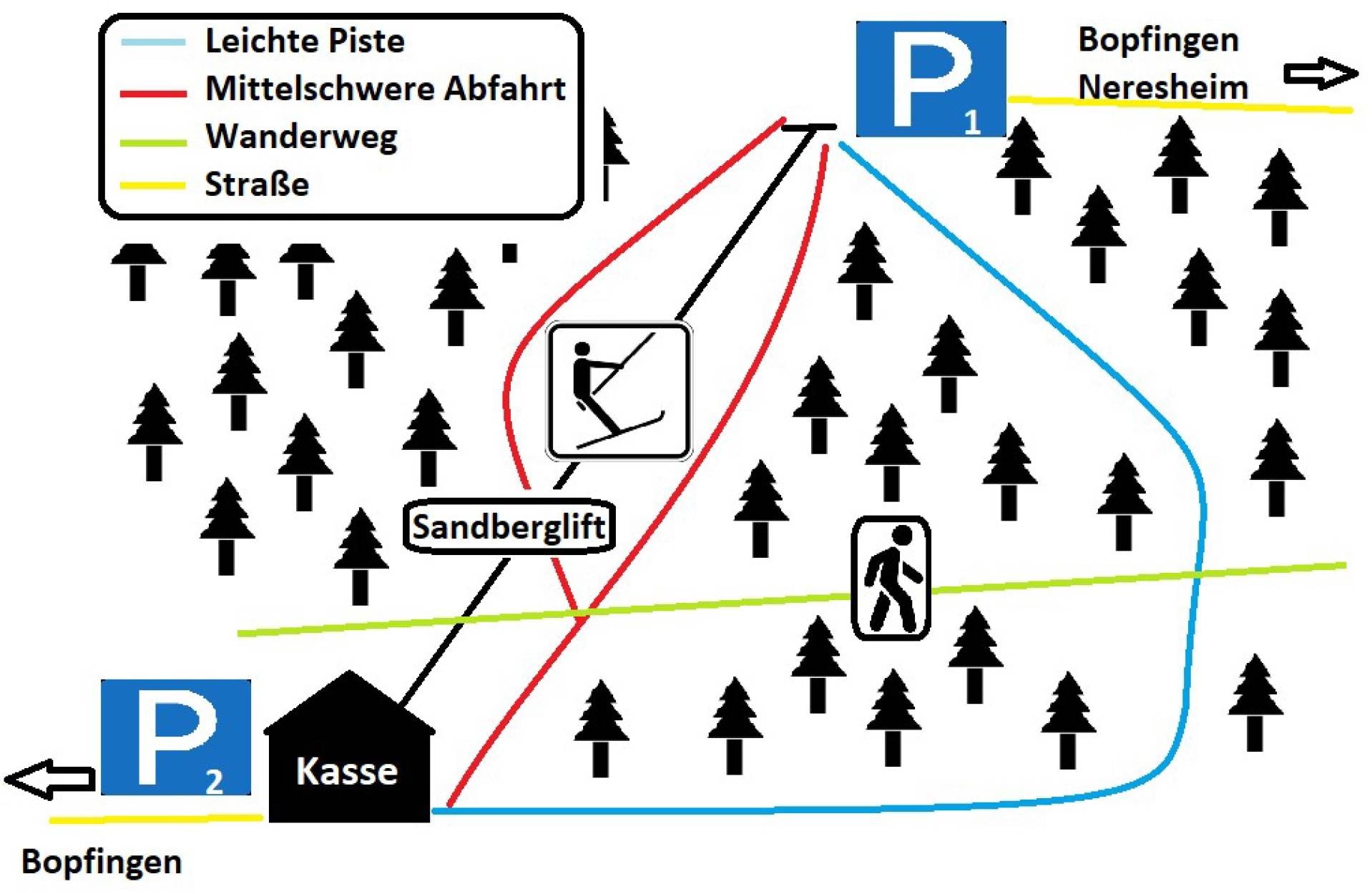 Sandberg – Bopfingen trail map
