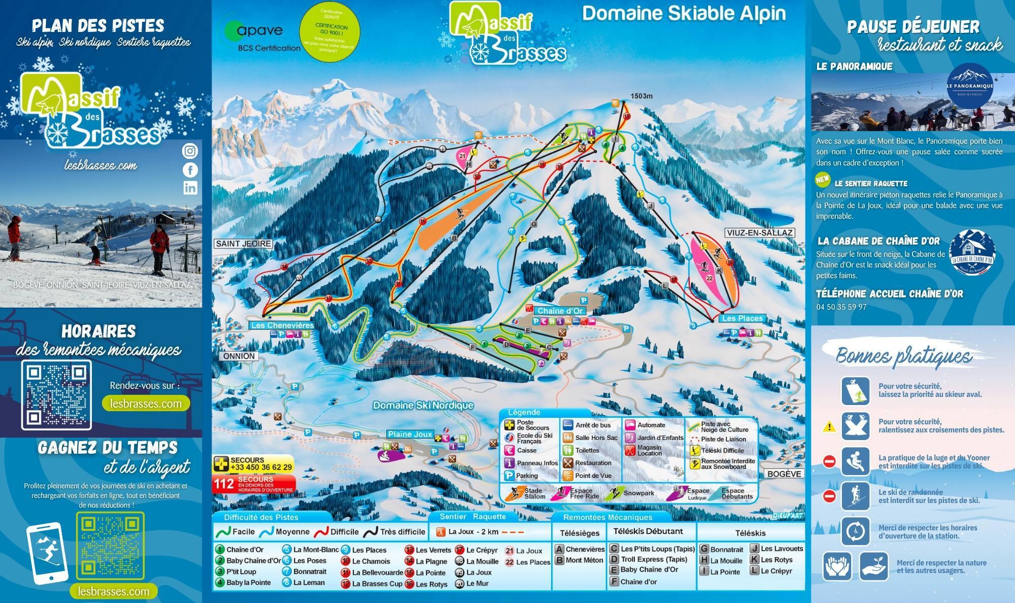 Les Brasses trail map