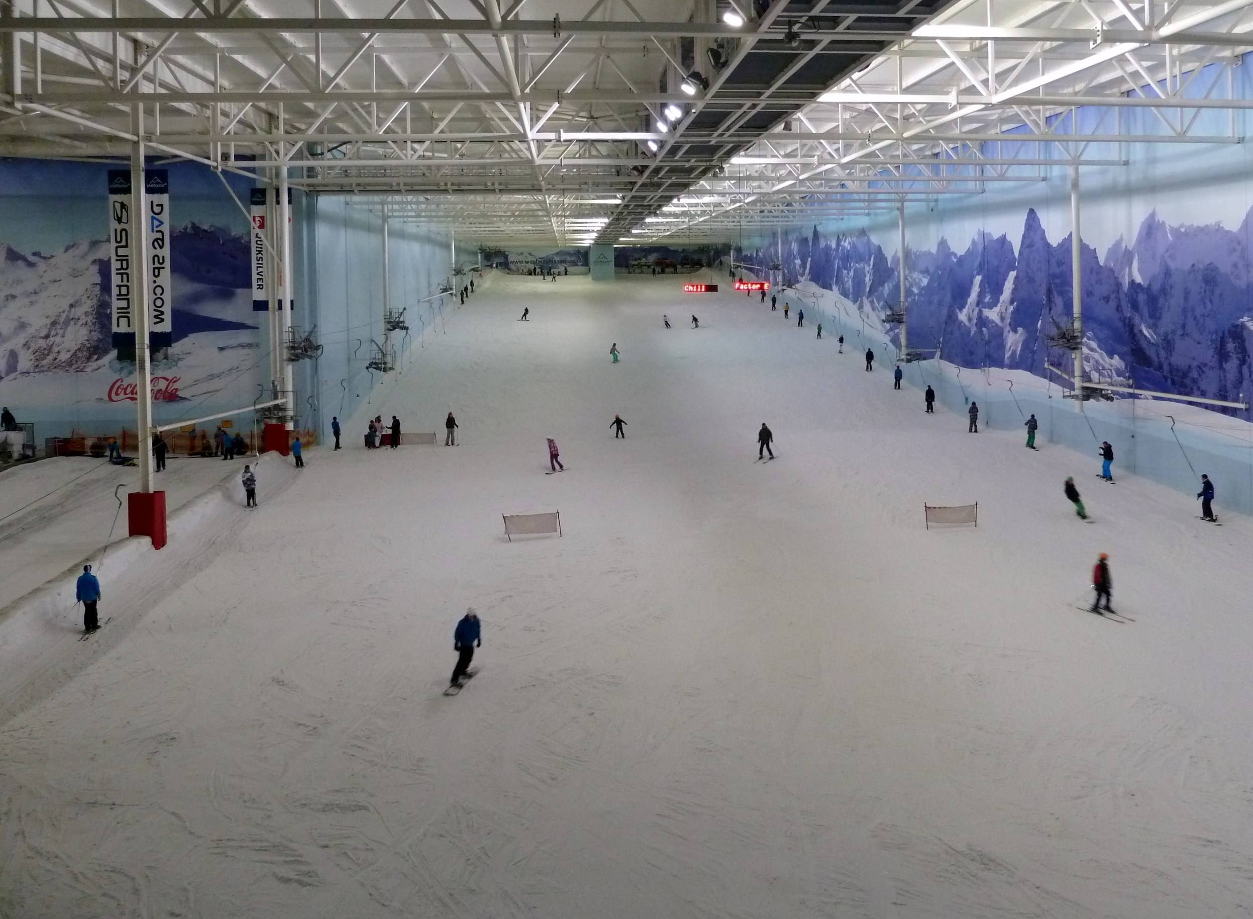Indoor ski area The Snow Centre Manchester trail map