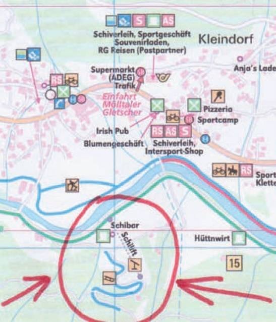 Schnee-Erlebnisland Flattach trail map