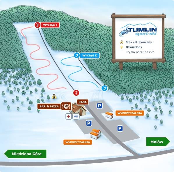 Tumlin Podgród trail map