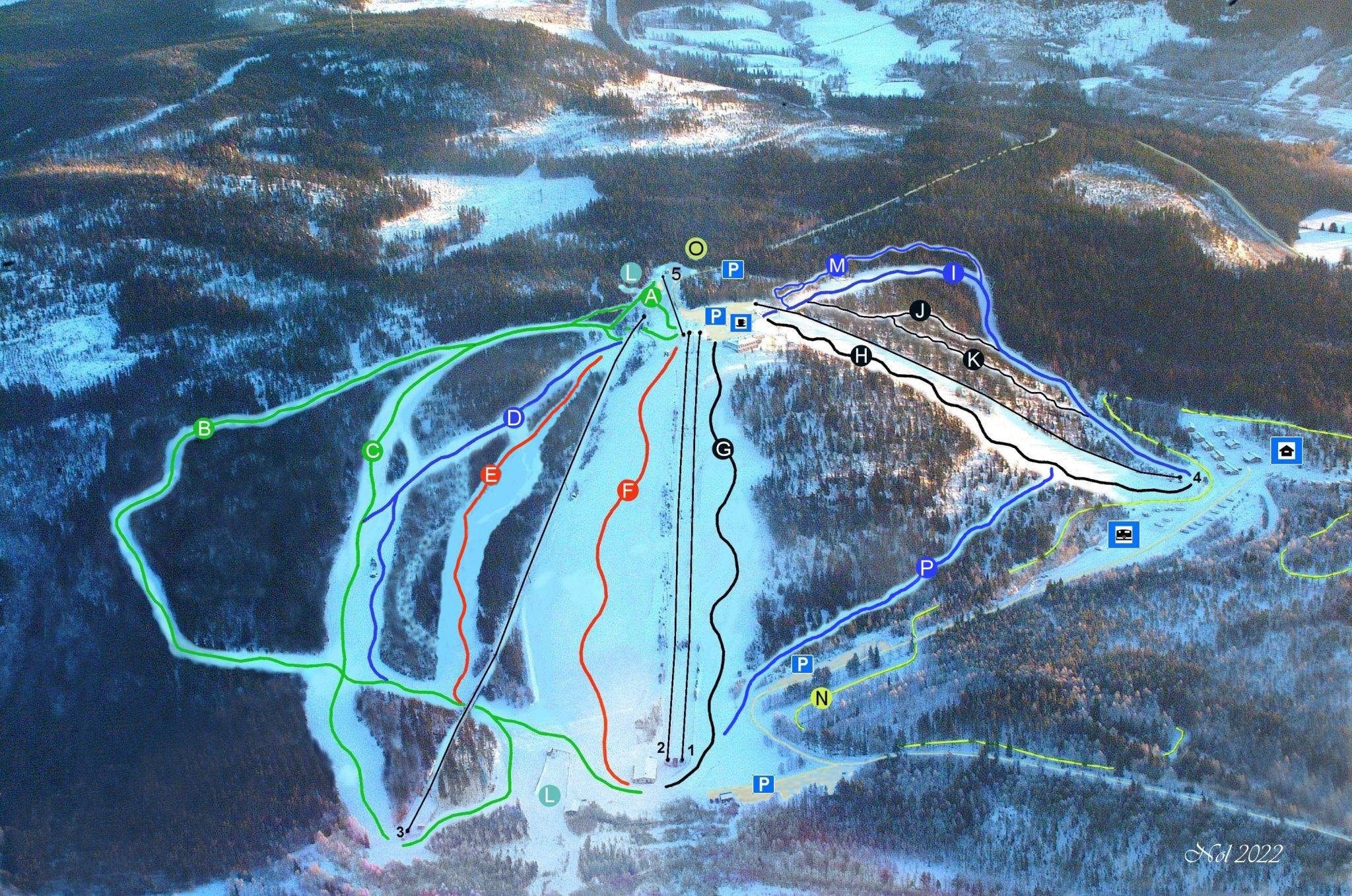 Bygdsiljumsbacken trail map