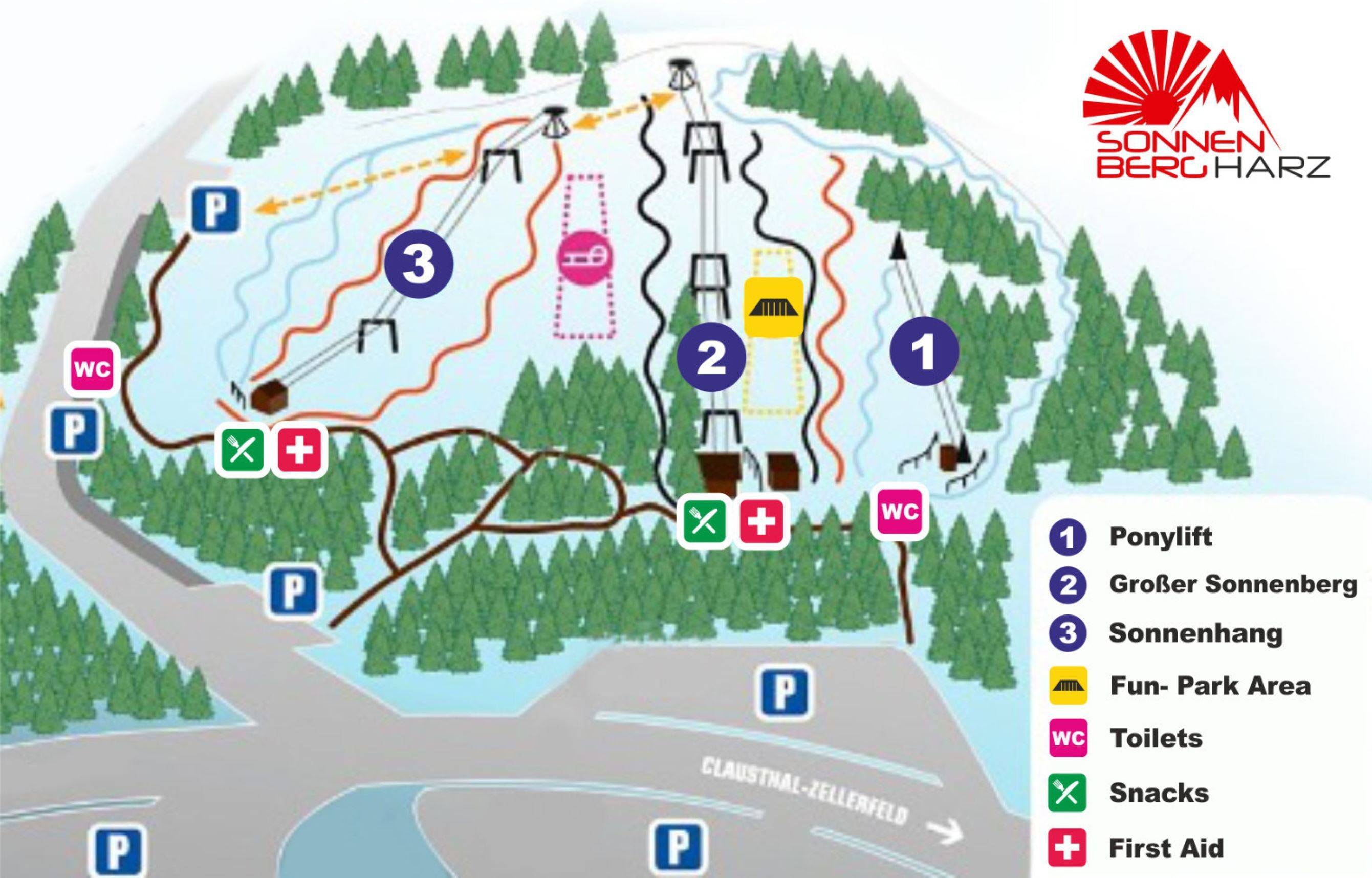 Sonnenberg – St. Andreasberg trail map