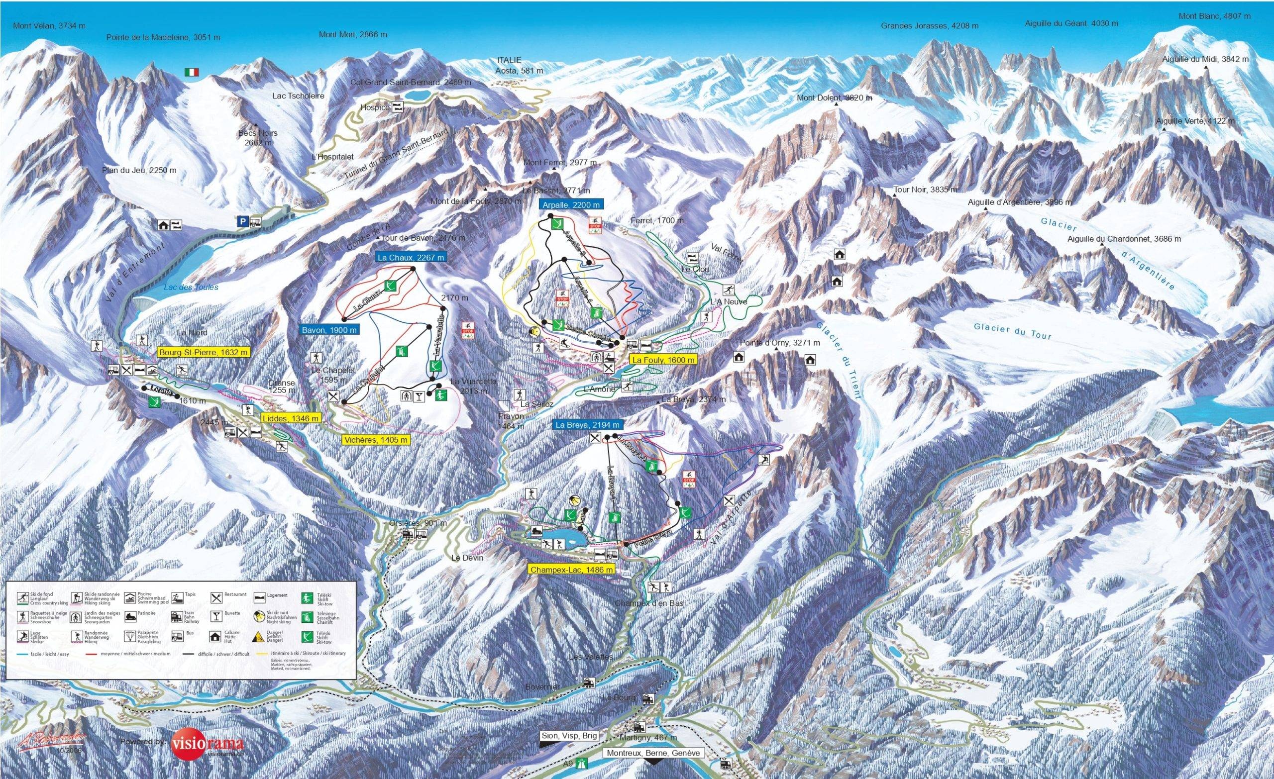 La Lorette – Bourg-Saint-Pierre trail map