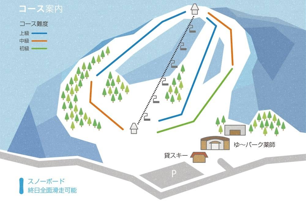 Yunotani Yakushi trail map