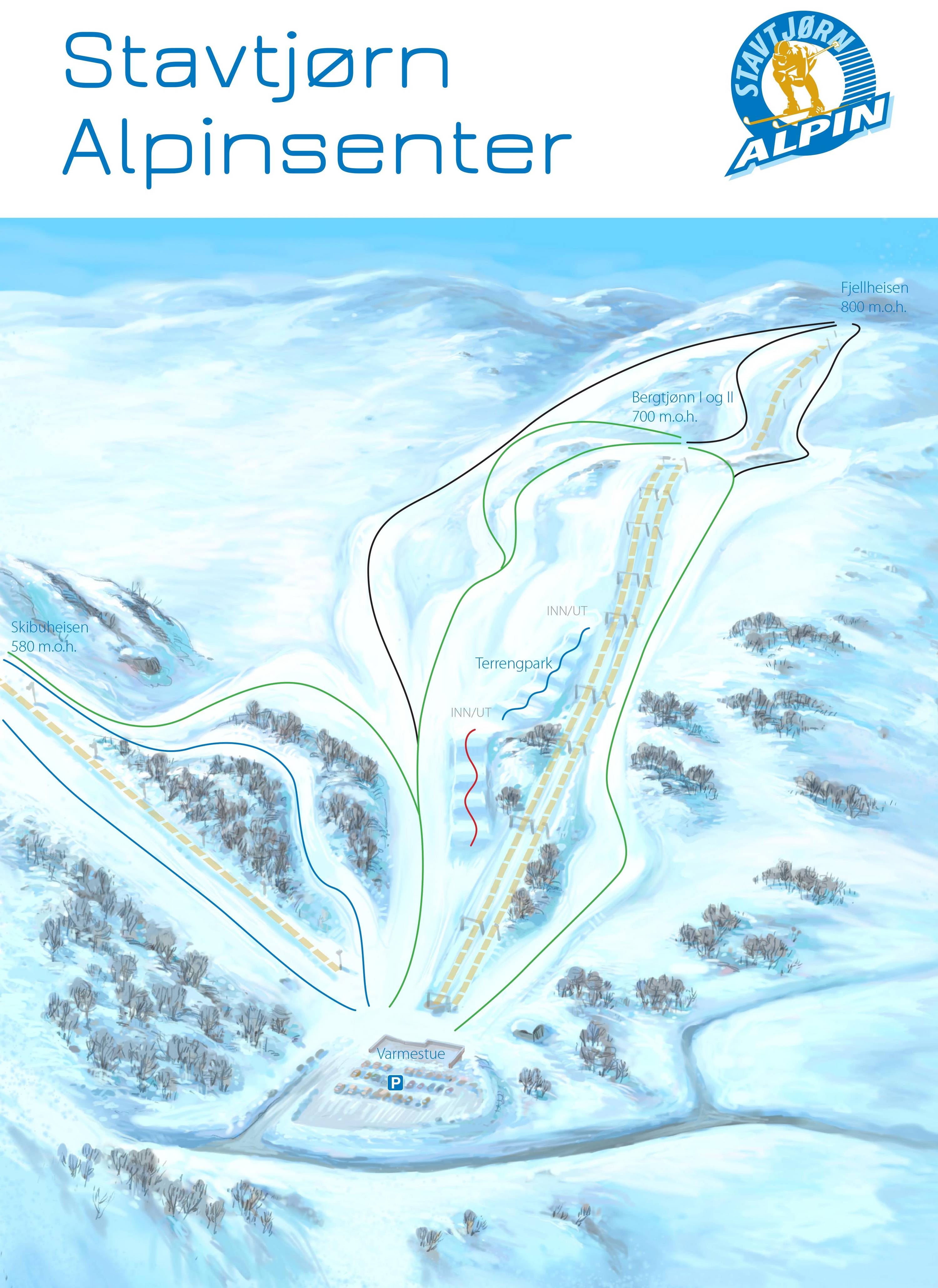 Stavtjørn trail map