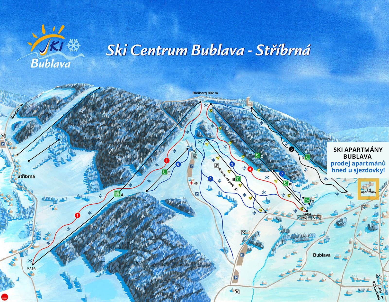 Bublava – Bleiberg trail map
