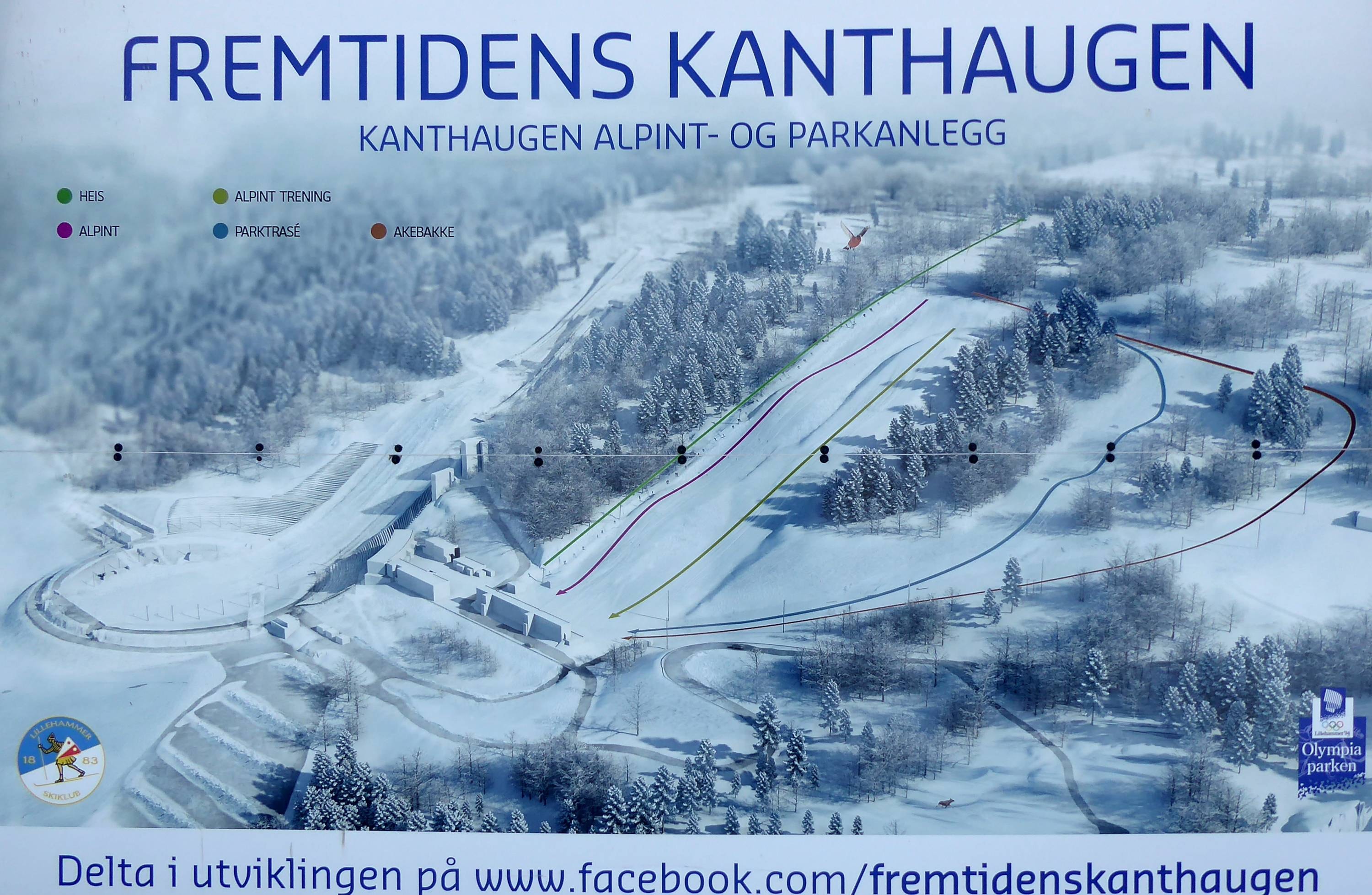 Olympiaparken – Lillehammer trail map