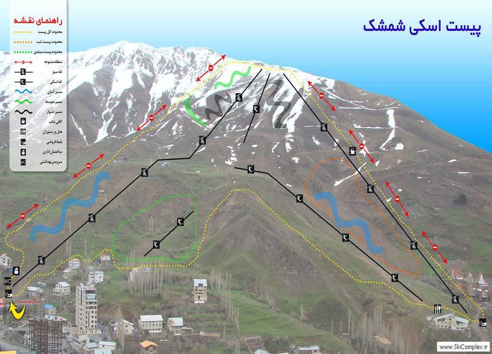 Shemshak trail map