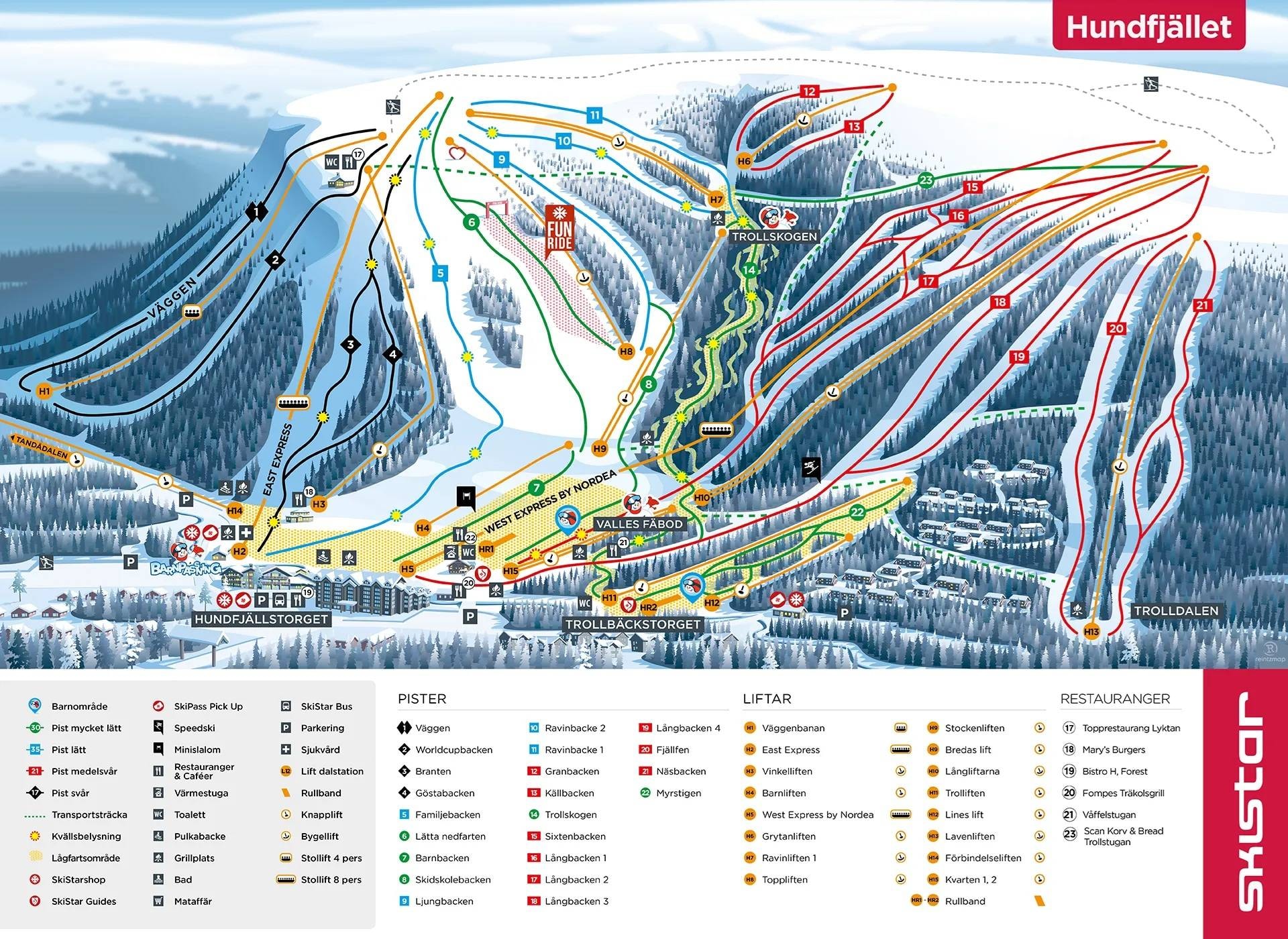 Tandådalen/Hundfjället (Sälen) trail map