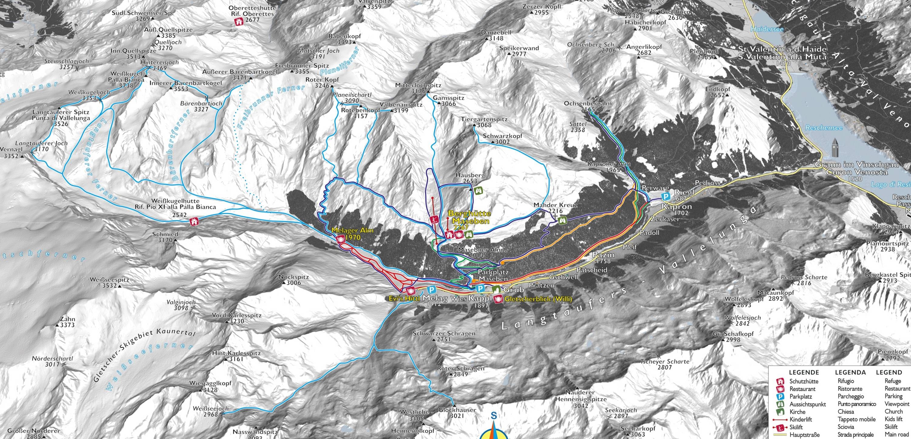 Maseben – Langtaufers (Vallelunga) trail map