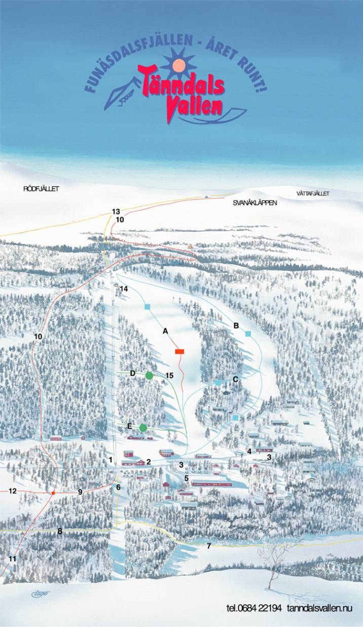 Tänndalsvallen trail map
