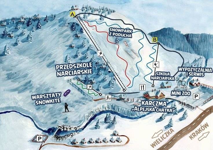 Podstolice trail map