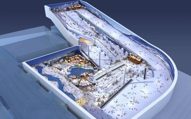 Indoor ski area Guangzhou Bonski trail map