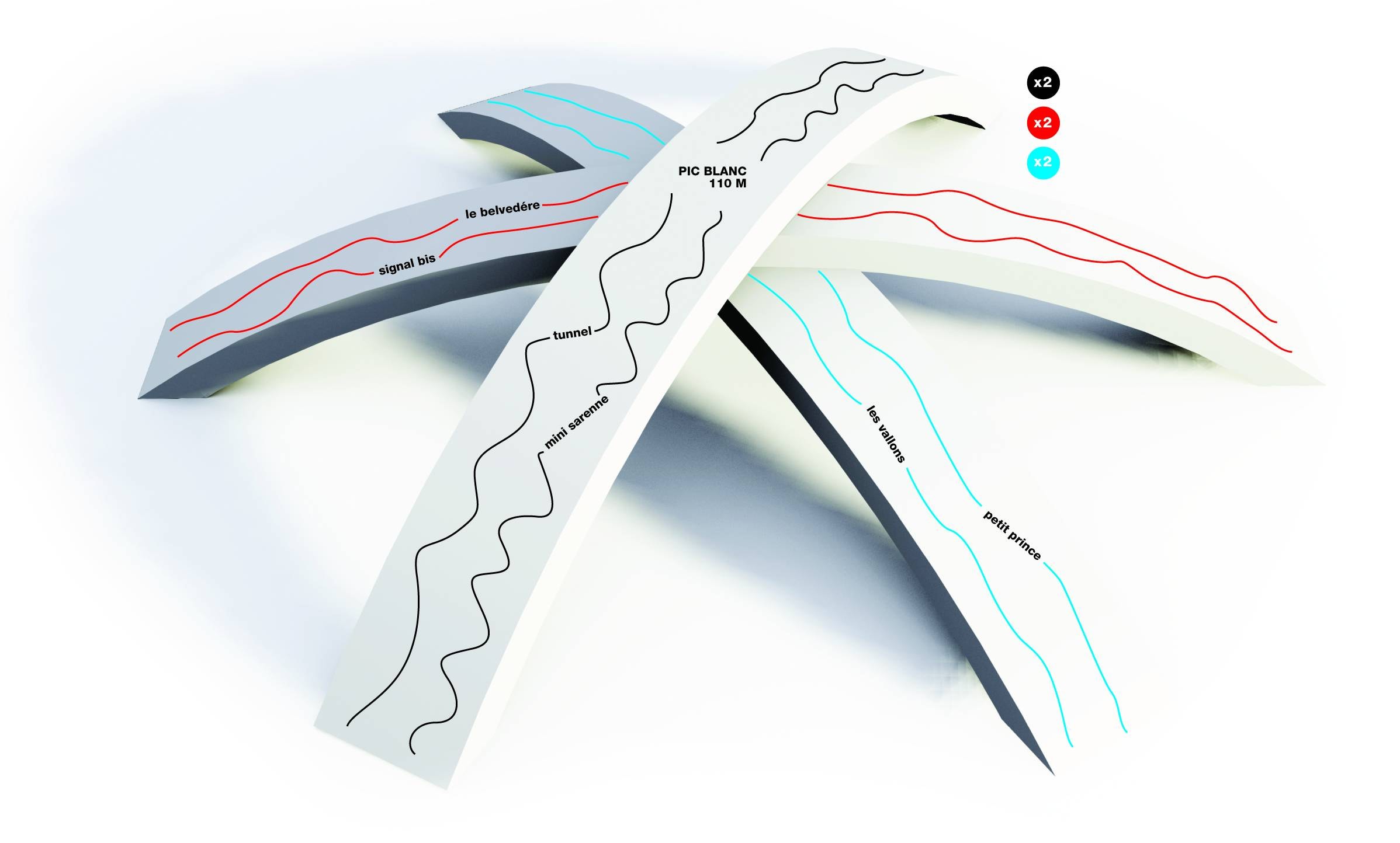 Indoor ski area Skidome Denmark – Randers (planned) trail map