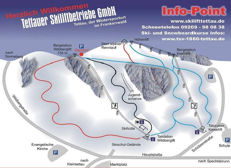 Tettau – Wildberg trail map