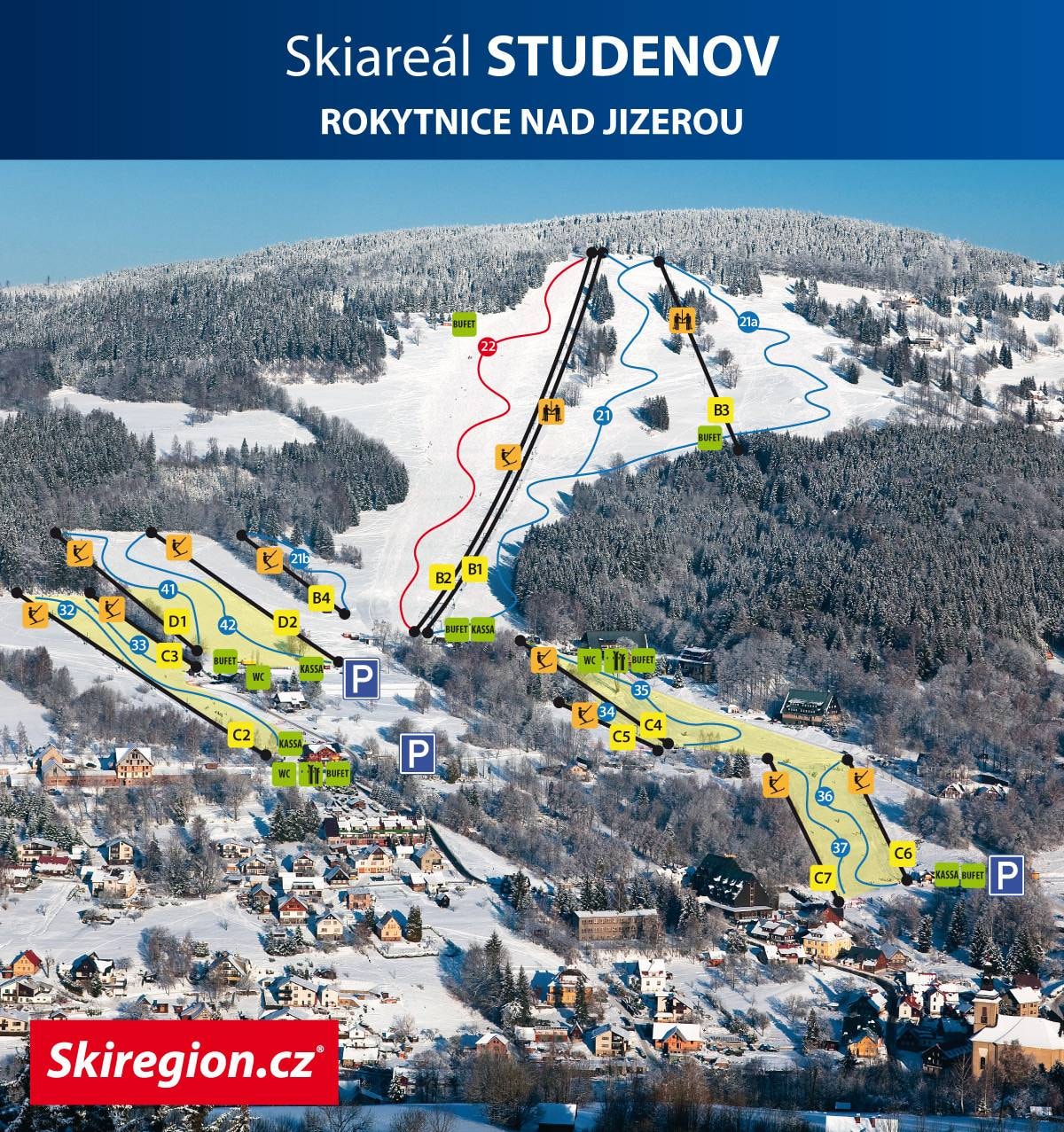 Studenov trail map
