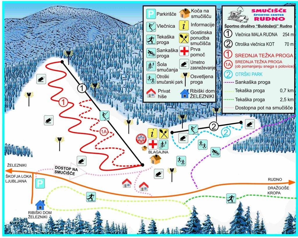 Rudno – Železniki trail map