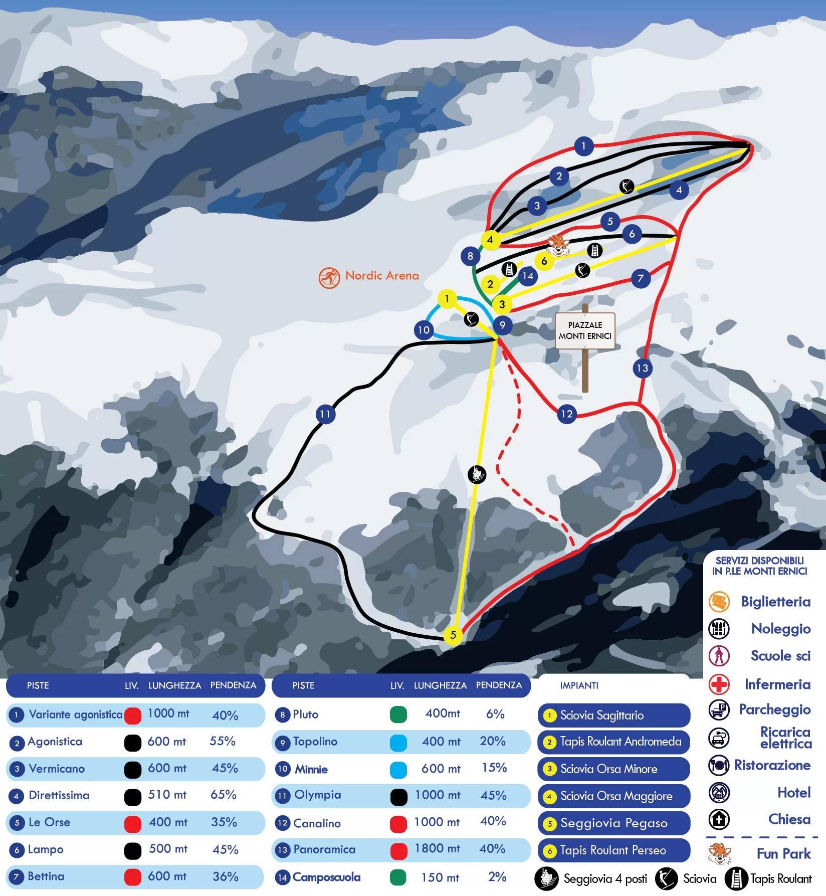 Campo Catino trail map