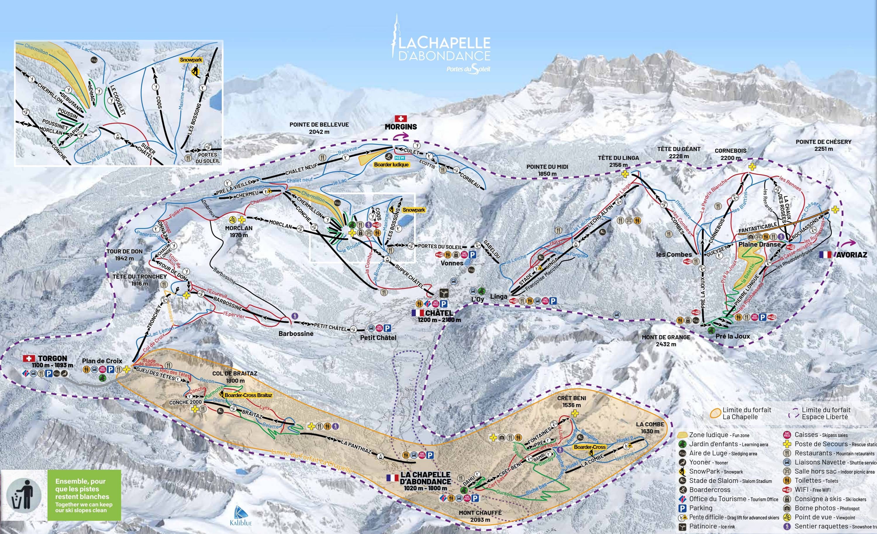 Crêt-Béni/La Combe – La Chapelle d'Abondance trail map