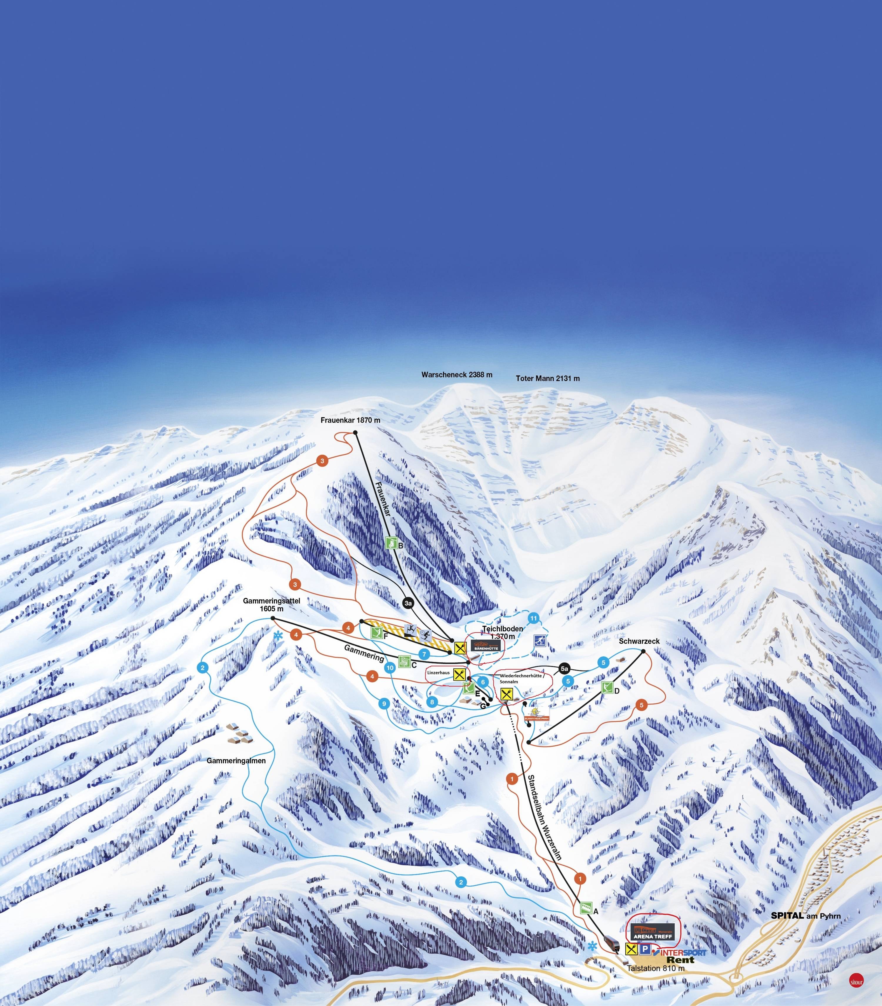 Wurzeralm – Spital am Pyhrn trail map