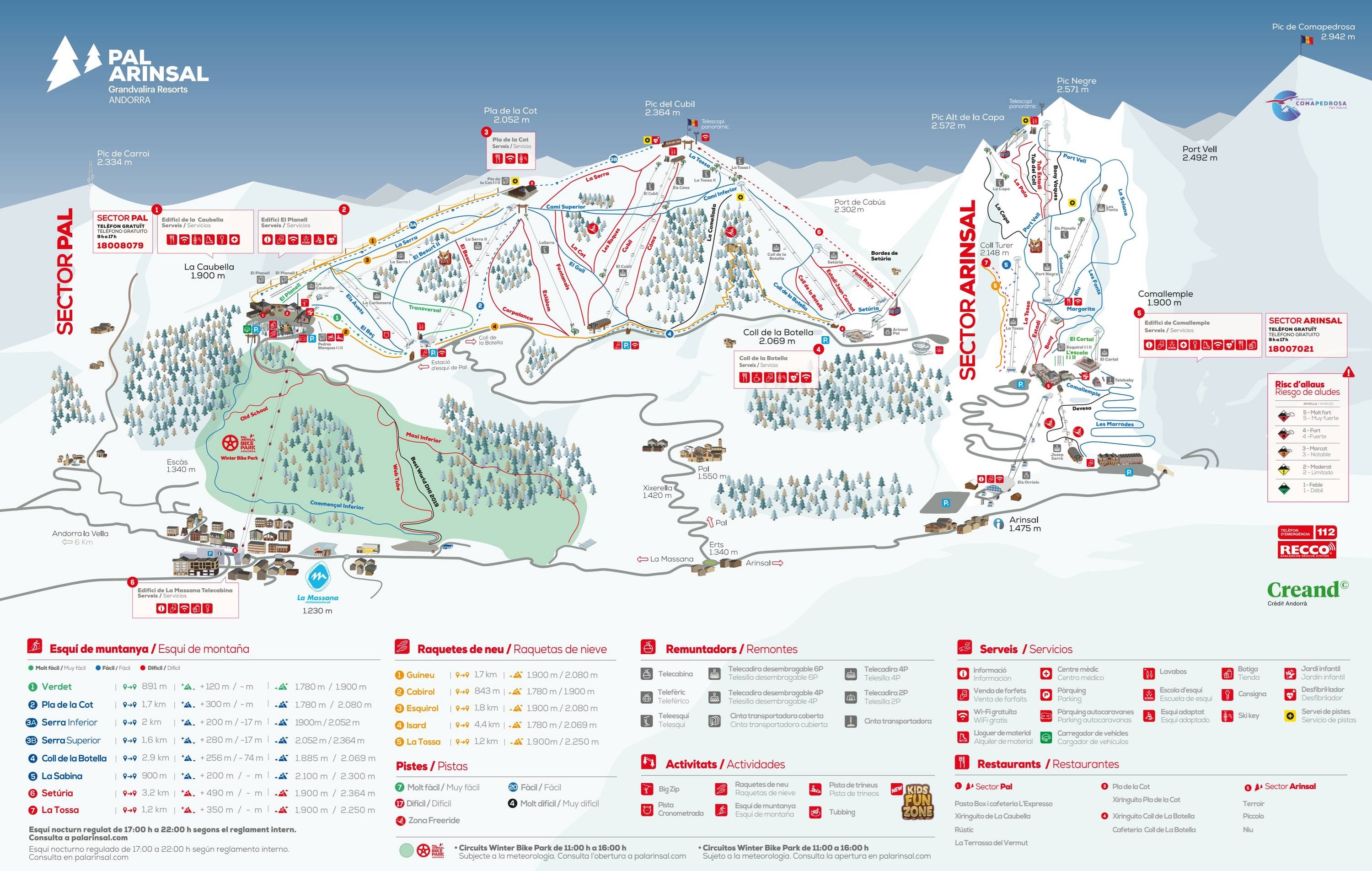 Pal/Arinsal – La Massana trail map