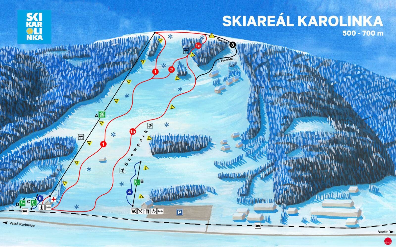 Karolinka trail map