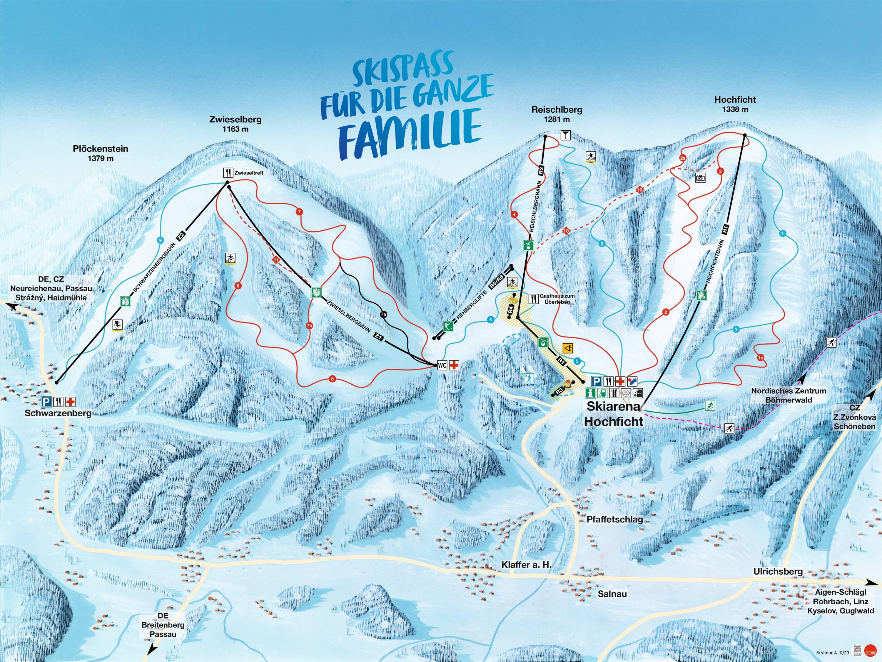 Hochficht trail map