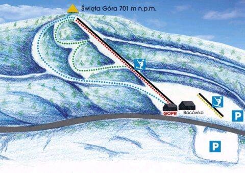 Święta Góra – Lubawka trail map