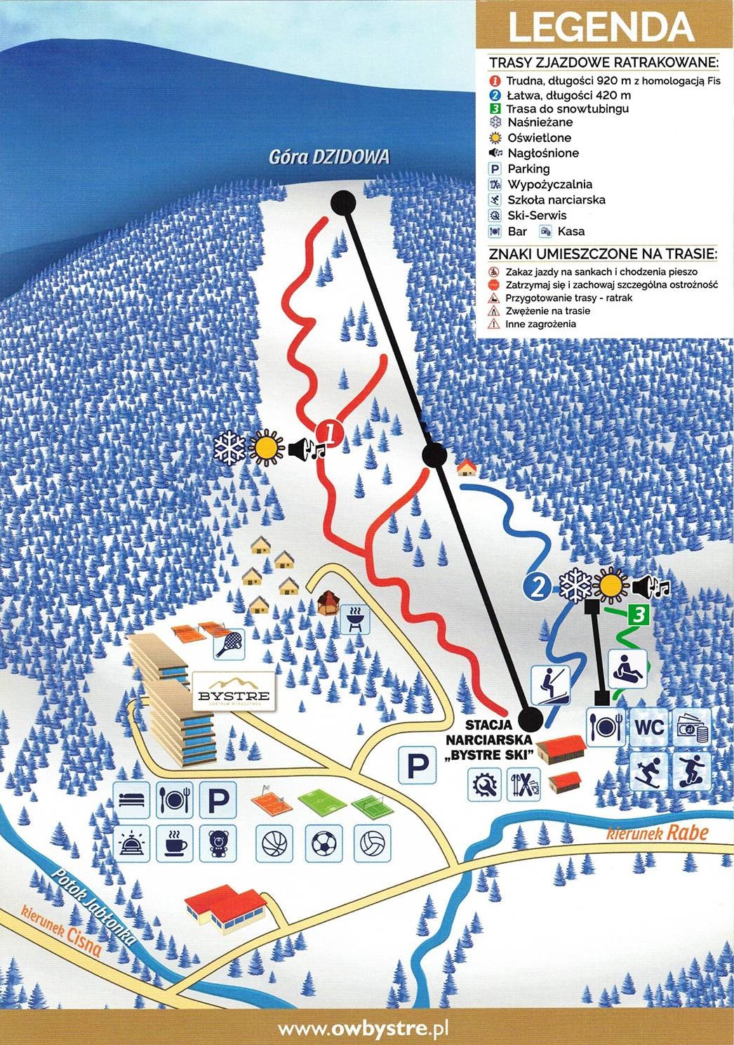 Bystre – Baligród trail map