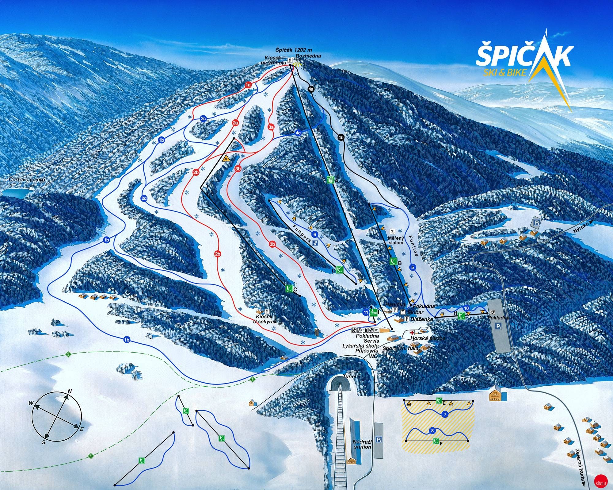 Špičák trail map