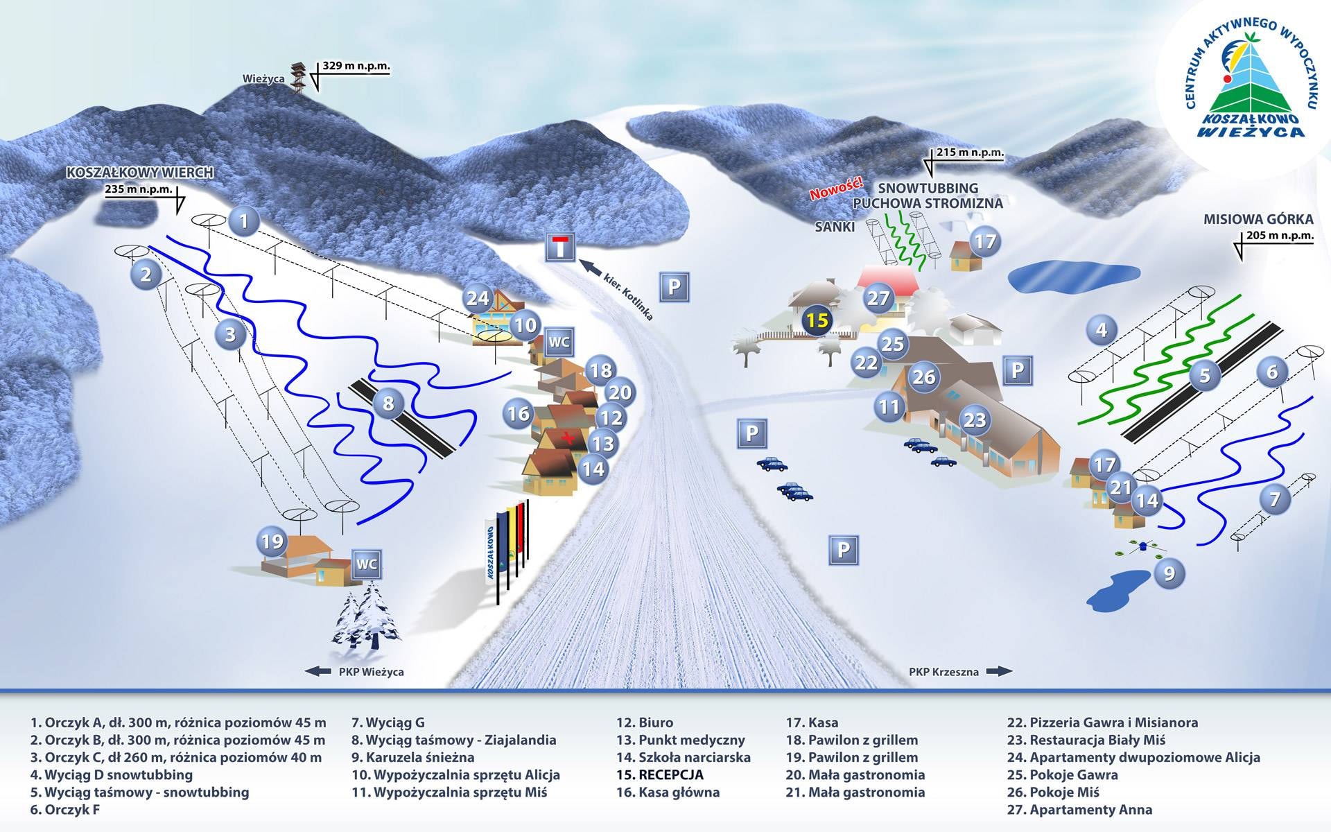 Wieżyca-Koszałkowo – Szymbark trail map