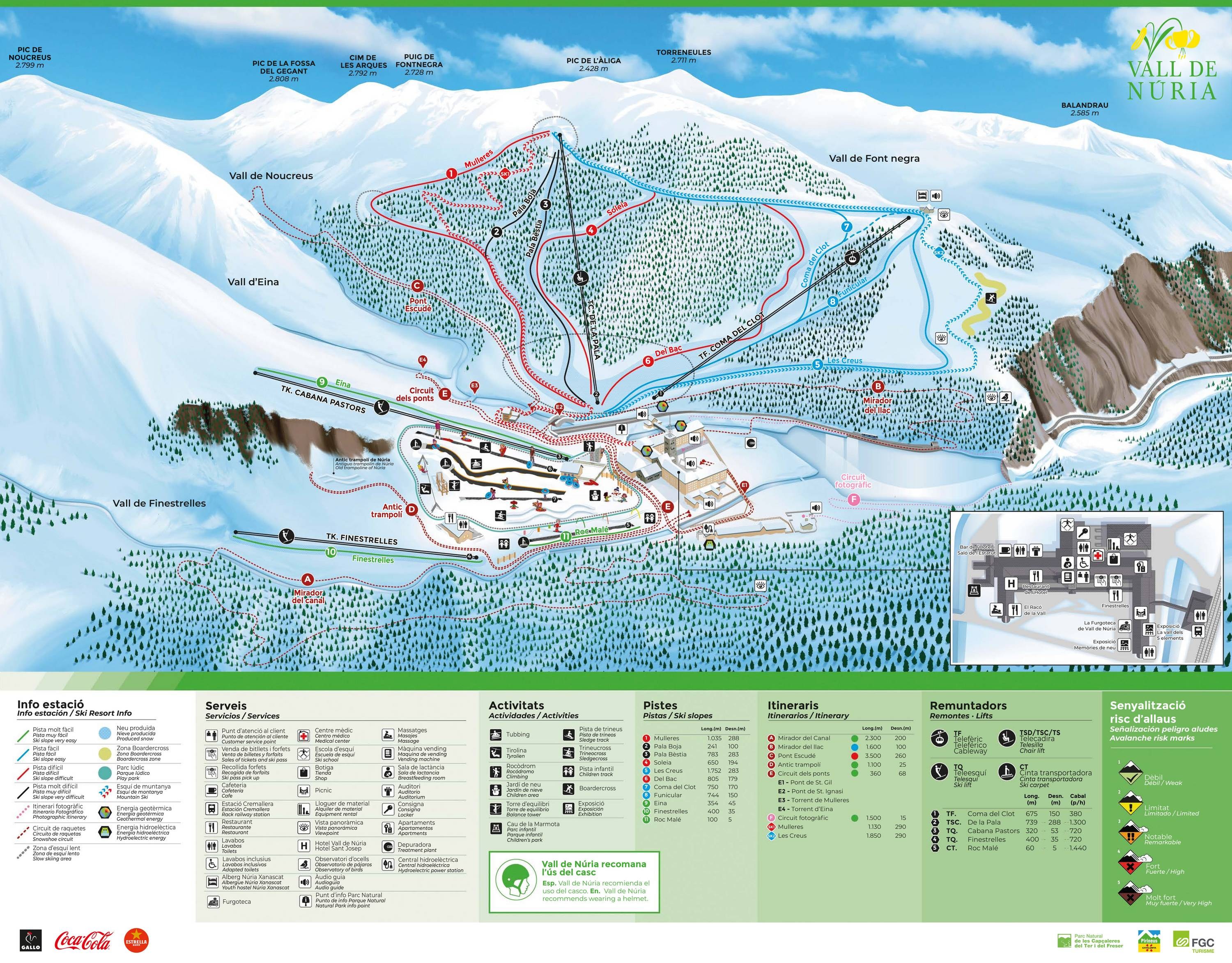 Vall de Núria trail map
